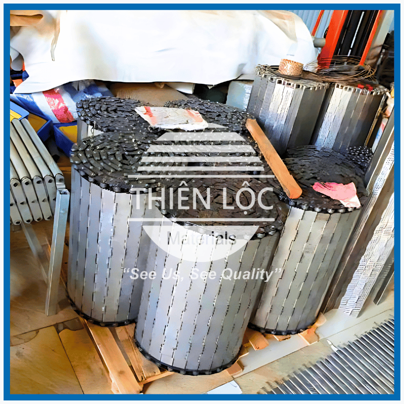 BĂNG TẢI BẢN LỀ TẤM INOX | Thiết kế theo yêu cầu – độ bền cao - Ứng dụng rộng rãi