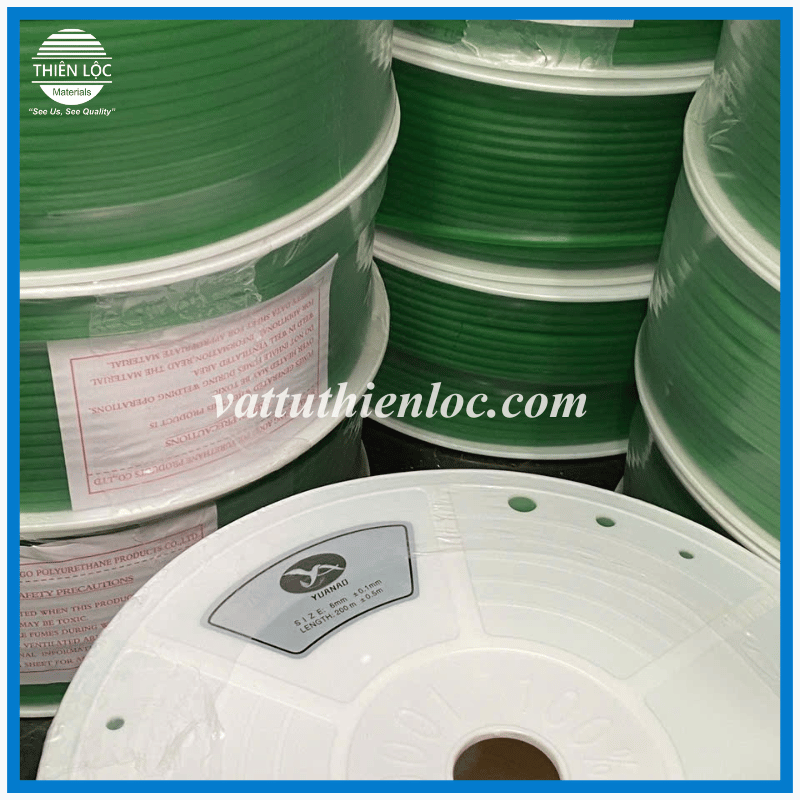 DÂY PU PHI TRÒN XANH 3mm, 4mm, 5mm, 6mm, 8mm, 10mm, 12mm,...