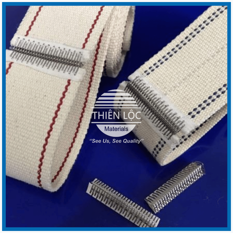 Băng Tải Cotton Viền Đỏ Dùng Cho Máy Gấp, Máy Xếp