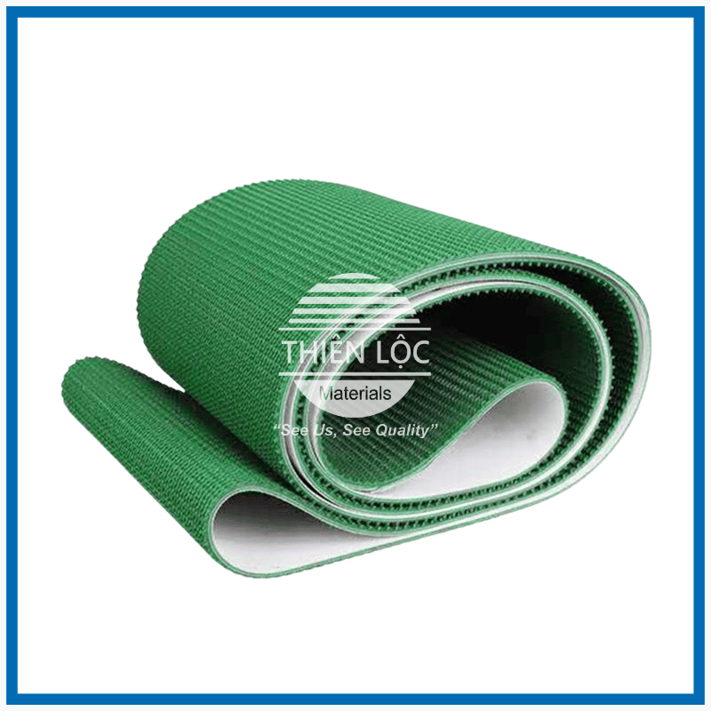 Băng Tải PVC Mặt Gai Nhám Xanh