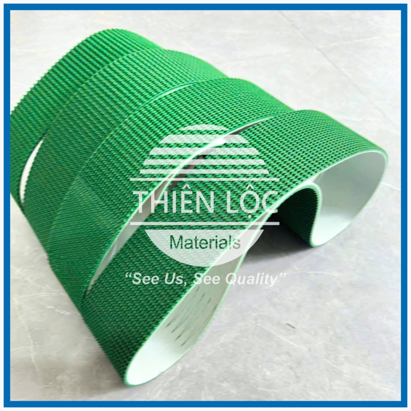 Băng Tải PVC Xanh Mặt Gai Nhám