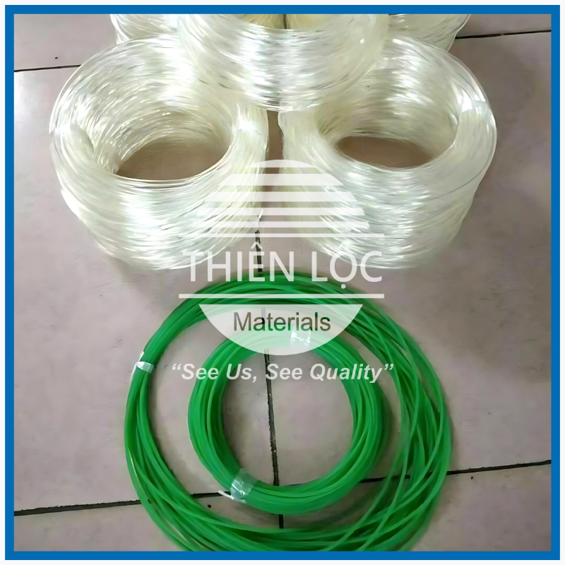 DÂY PU PHI TRÒN XANH/ĐỎ/CAM ĐƯỜNG KÍNH 2mm,3mm,.5mm,..20mm