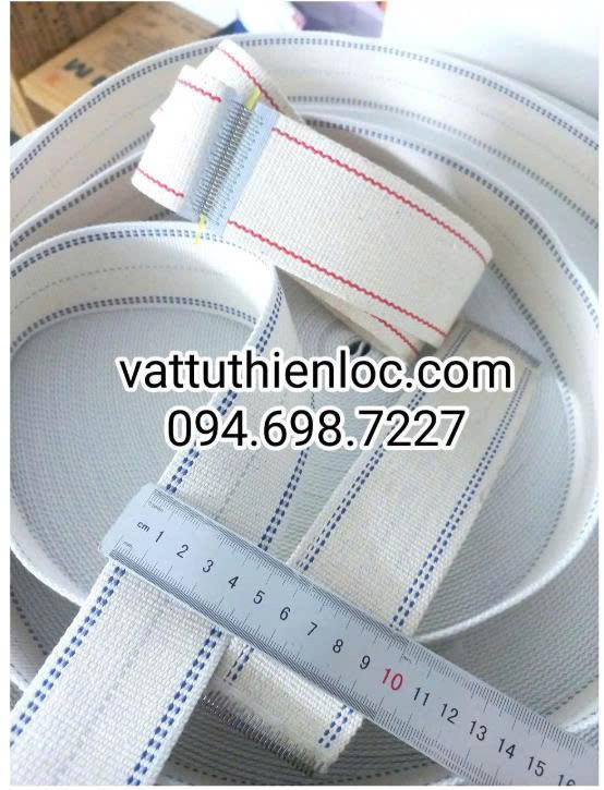 Băng Tải Dây Đai Cotton Viền Đỏ